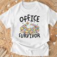 Officeurvivor かわいいアヒルの付箋 ユーモア 長袖tシャツ Tシャツ 高齢者への贈り物