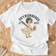 Outnumbered By Boys Goose Boy Mom Life Meme T-Shirt Gifts for Old Men