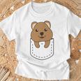 Quokka In Pocket かわいいクオッカ 胸ポケットクオッカ Tシャツ 高齢者への贈り物