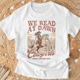 Reading Book Club Western Life We Read At Dawn Cowgirls T-Shirt Gifts for Old Men