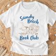 Reading Book Lover Bookish Summer Sandy A Beach Book Club T-Shirt Gifts for Old Men