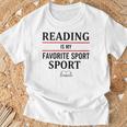 Reading Is My Favorite Sport Book Lover Saying Quote T-Shirt Gifts for Old Men