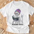 Reading Rocks Literacy Coach Library Books Squad T-Shirt Gifts for Old Men