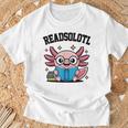 Readsolotl Pink Kawaii Axolotl Book Lover Reading T-Shirt Gifts for Old Men Readsolotl Pink Kawaii Axolotl Book Lover Reading T-Shirt Gifts for Old Men