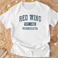 Red Wing ミネソタ Mn ヴィンテージ スポーツデザイン ネイビー プリント Tシャツ 高齢者への贈り物