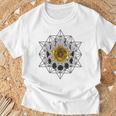 Sol Y Luna Fases Cubo De Metatrón Flor De Laidaagrada Camiseta unisex Regalos para ancianos