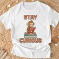 Stay Curious Monkey Reading Kids Book Lover Jungle Animal T-Shirt Gifts for Old Men Stay Curious Monkey Reading Kids Book Lover Jungle Animal T-Shirt Gifts for Old Men