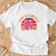 Stay Octimistic オクトパス 頭足類 イカ メンズ レディース Tシャツ 高齢者への贈り物