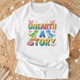 Summer Reading Unearth A Story Dinosaur Books 2026 T-Shirt Gifts for Old Men