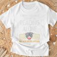 Woman Book Librarian Reading Pitbull Dog Owner Women T-Shirt Gifts for Old Men