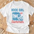 Women Retro Book Girl Summer Bookish Vacation Reader T-Shirt Gifts for Old Men