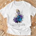 Women's Vintage Book Quote It’s No Use Going Back To Yesterday T-Shirt Gifts for Old Men