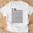 「314 円周率 数学 非合理数」おもしろ 筆文字 服 面白い文字入り Tシャツ 高齢者への贈り物