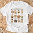 かわいいアニメコーヒー猫カプチーノかわいい猫カフェデザイン Tシャツ 高齢者への贈り物