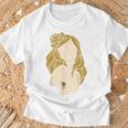 かわいいタトゥーガールファニーユニセックスデザインメンズレディースtシャツ Tシャツ 高齢者への贈り物