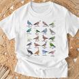 さまざまな種類のハト ハト 長袖tシャツ Tシャツ 高齢者への贈り物
