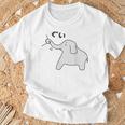 ぞうさん【ひっぱるぞう】服を引っぱる 象【どうぶつフレンズ】かわいい 動物 キャラクター 面白い イラスト Tシャツ 高齢者への贈り物