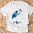 アオサギ バードウォッチング Tシャツ 高齢者への贈り物