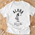 アロハ フラクラブ ハレイワ ハワイ 長袖tシャツ Tシャツ 高齢者への贈り物