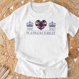 エリザベス女王プラチナジュビリー70年イギリス国旗 Tシャツ 高齢者への贈り物