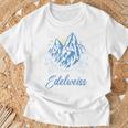 エーデルワイス アルプス お土産 スイス ハイキング 山 スイス Tシャツ 高齢者への贈り物