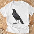 カラス ヴィンテージ イラスト カラス Tシャツ 高齢者への贈り物