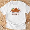 カレー カレーライス イラスト 手書き かわいい おしゃれ Curry 洋食 おもしろ Tシャツ 高齢者への贈り物