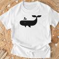 クジラ ブラック レディース メンズ 子供用 Tシャツ 高齢者への贈り物