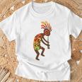 ココペリネイティブアメリカンtシャツ スモールプリント Tシャツ 高齢者への贈り物