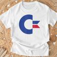 コモドール C64 大文字 ブルーレッド Tシャツ 高齢者への贈り物