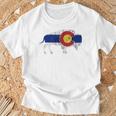コロラド州旗バッファローtシャツ 美しいネイティブコロラドtシャツ Tシャツ 高齢者への贈り物