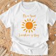 サンシャインデイ オレンジ色 白 Tシャツ 高齢者への贈り物