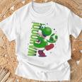 ザ・スーパーマリオギャラクシー・ムービー Action Yoshi 長袖tシャツ Tシャツ 高齢者への贈り物