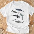 シャチ ジンベイザメ イッカク イルカ 海の生き物 Tシャツ 高齢者への贈り物