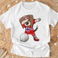 ダビングビーグル犬 ノルウェージャージ ノルウェーバレーボール愛好家 Tシャツ 高齢者への贈り物