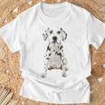 ダルメシアン 犬 モチーフ ペット アート ダルメシアン Tシャツ 高齢者への贈り物
