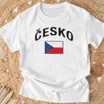 チェコ国旗 誇り高きチェコ語 Tシャツ 高齢者への贈り物