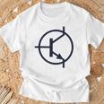 トランジスタ電子回路図記号 Tシャツ 高齢者への贈り物