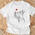 ドワーフピンシャーラブミニチュアピンシャー Tシャツ 高齢者への贈り物