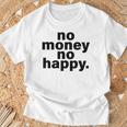 ノー・マネー・ノー・ハッピー Tシャツ 高齢者への贈り物