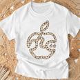 ヒョウ柄 りんご フルーツ ひらがな 隠し文字 タイポグラフィ ユニーク おもしろみ デザイン Tシャツ 高齢者への贈り物
