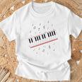 ピアノ ビート キーボード 音符 ミュージシャン ピアノ レッスン Tシャツ 高齢者への贈り物
