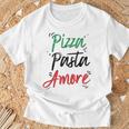 ピザ パスタ アモーレ イタリア製 Tシャツ 高齢者への贈り物