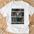 ブックガールアートアイズグラフィック Tシャツ 高齢者への贈り物