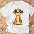 ミニマリストのミーアキャット 動物 シンプルでかわいいミーアキャット Tシャツ 高齢者への贈り物