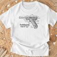 ルガーピストル Ww2 ドイツ軍 P08 断面図 Tシャツ 高齢者への贈り物