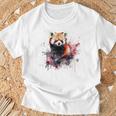 レッサーパンダ 恋人 アートワーク Tシャツ 高齢者への贈り物