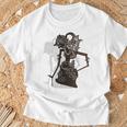 ワヤン インドネシア文化 人形 部族 Tシャツ 高齢者への贈り物