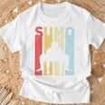 ヴィンテージ 相撲 扇子 レトロ 相撲 Tシャツ 高齢者への贈り物