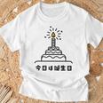 今日は誕生日 ケーキ 誕生日 お祝い かわいい おもしろ Tシャツ 高齢者への贈り物